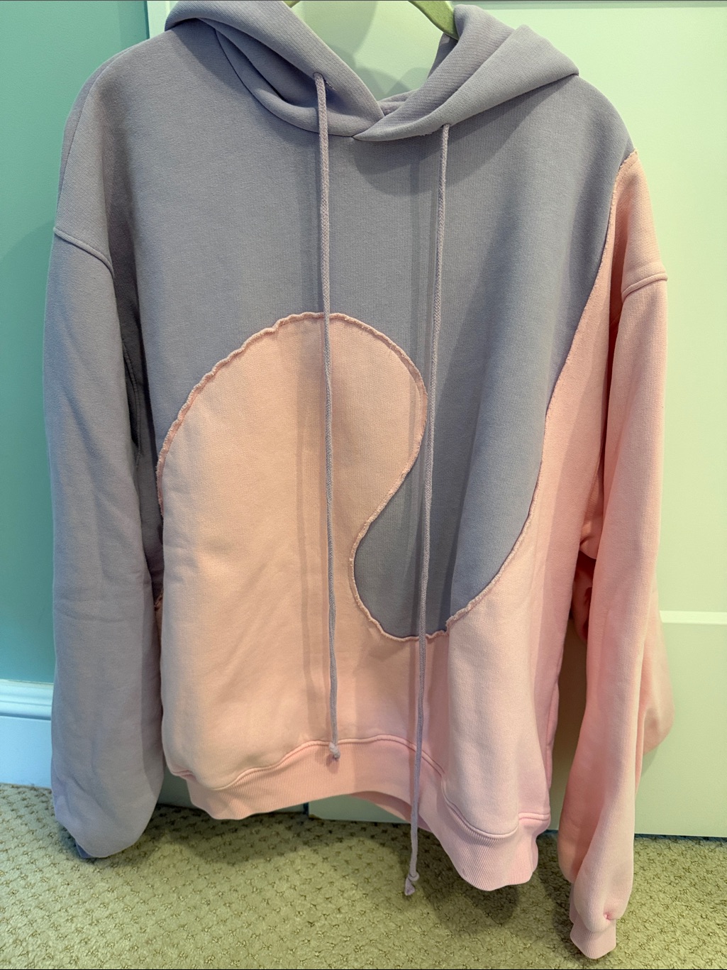 Wave Hoodie By Erl In PurplePink Colorway Size Medium